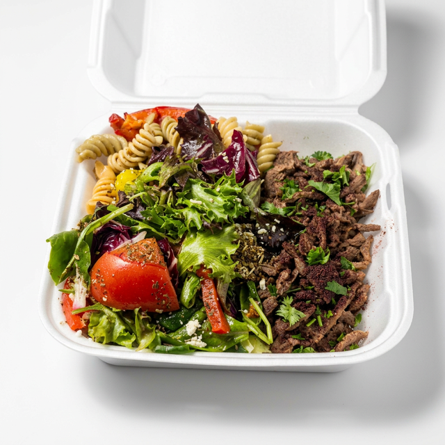 Lamb & Beef Shawarma Plate.